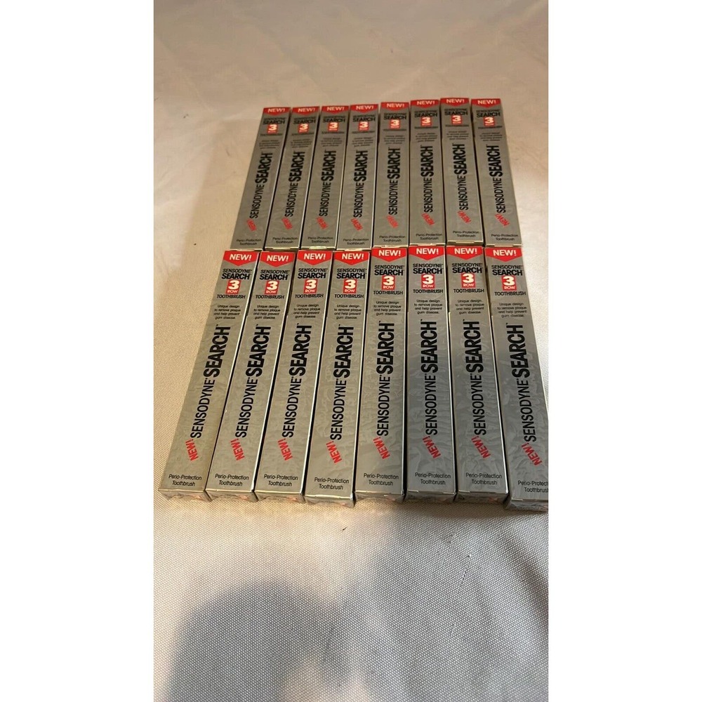 Lot of 16 New Vintage Sensodyne Search Toothbrushes Adult Full Size Rare